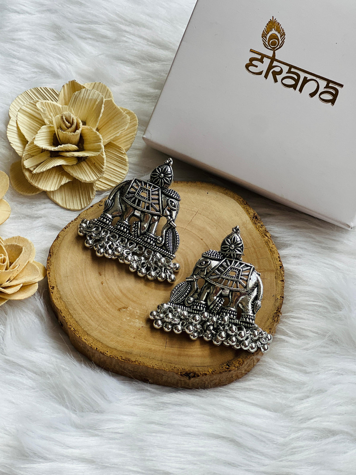 Graceful Gajmnini Earrings-jewellery-Ekana Label