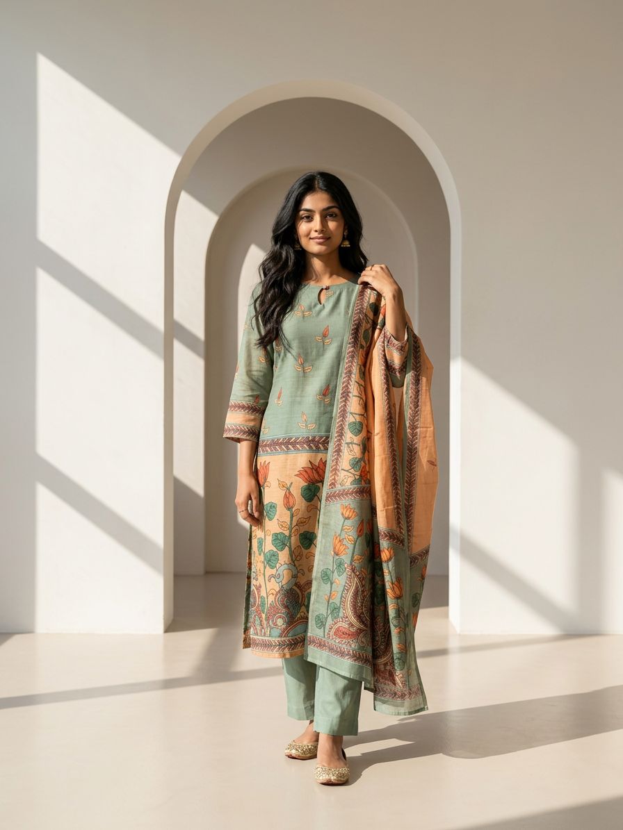 Sunehri Lotus Suit Set