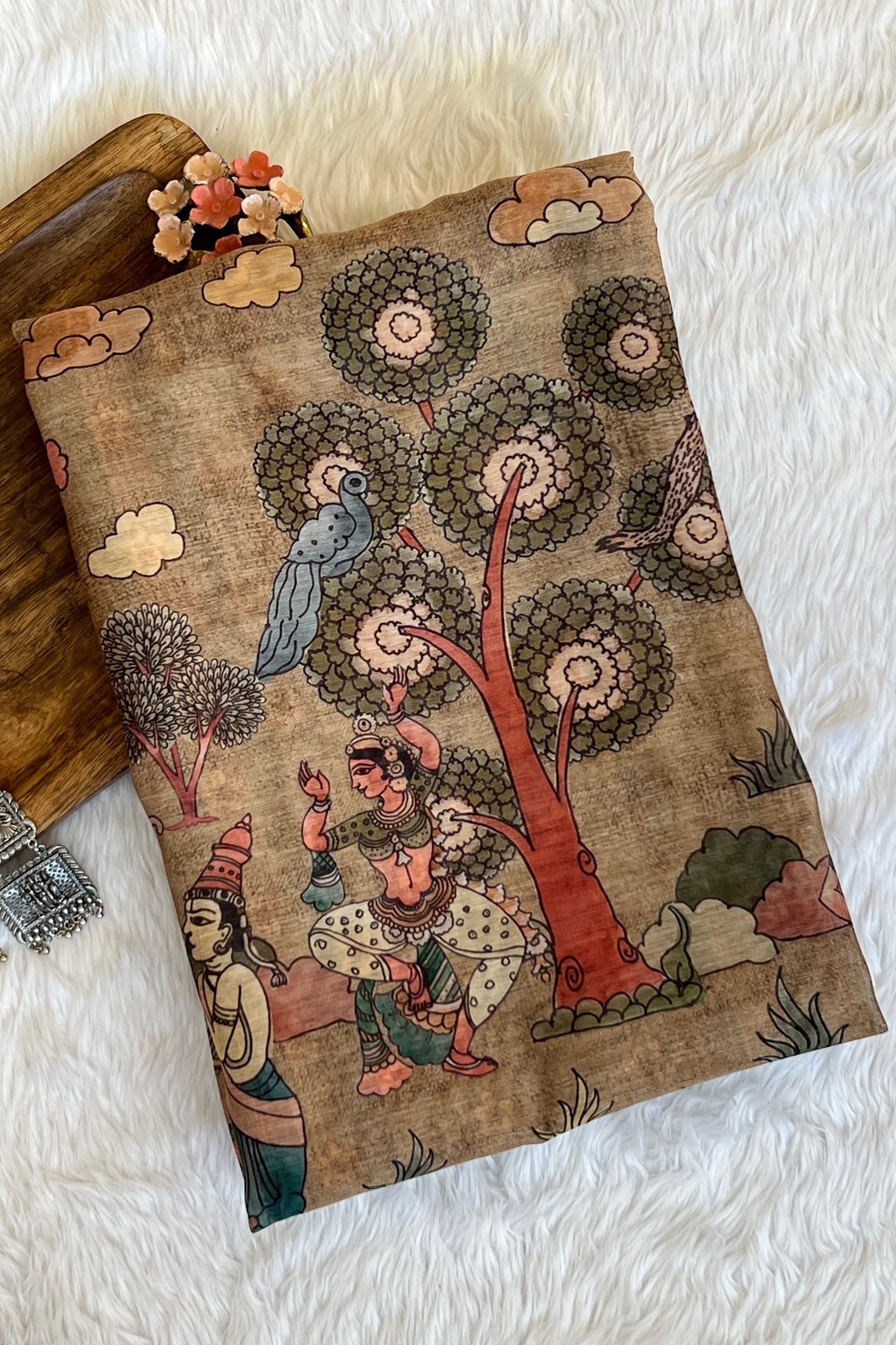 Vanmayi Kalamkari Saree