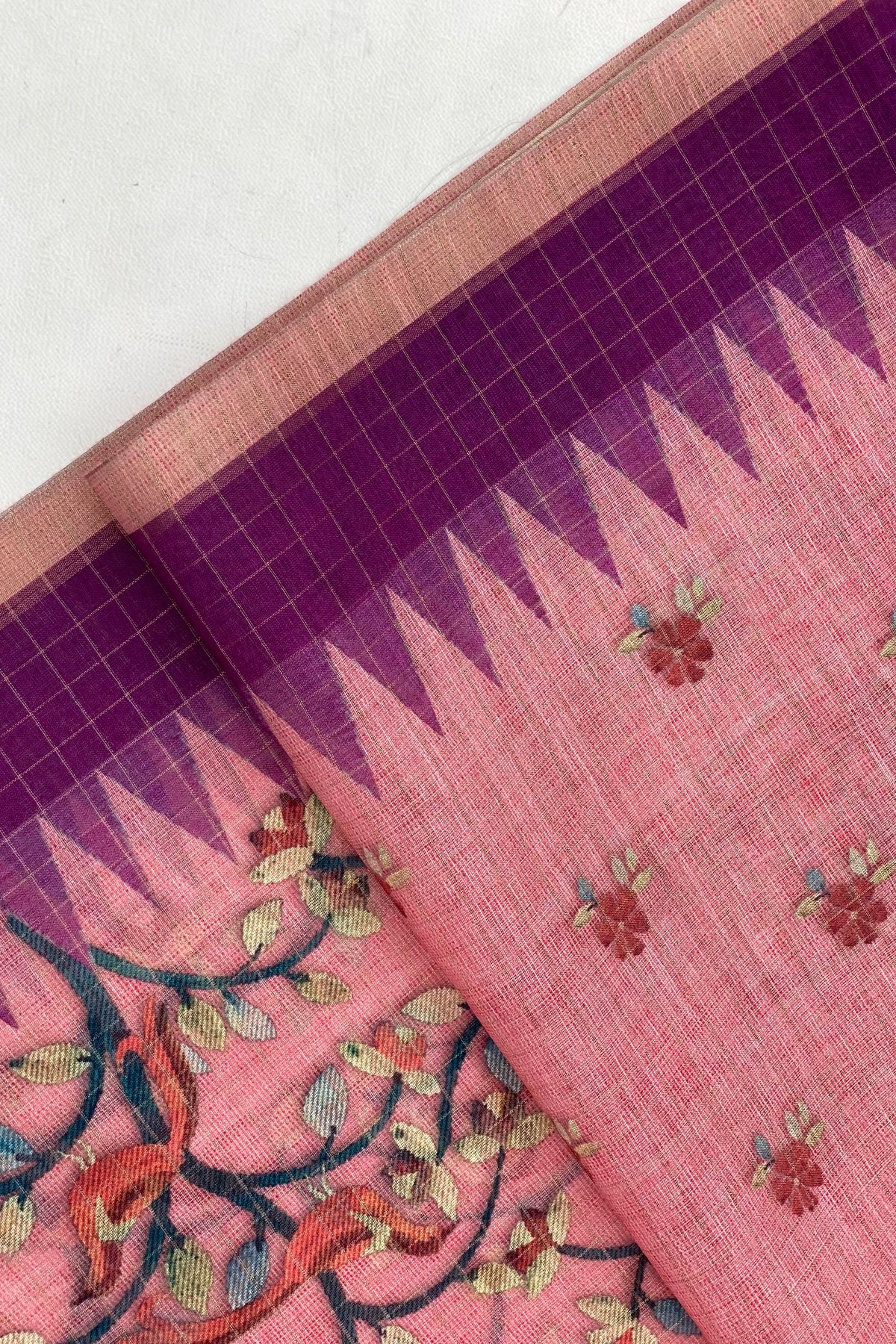 pink-color-linen-saree