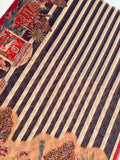 Waniya Black & White Stripes Saree