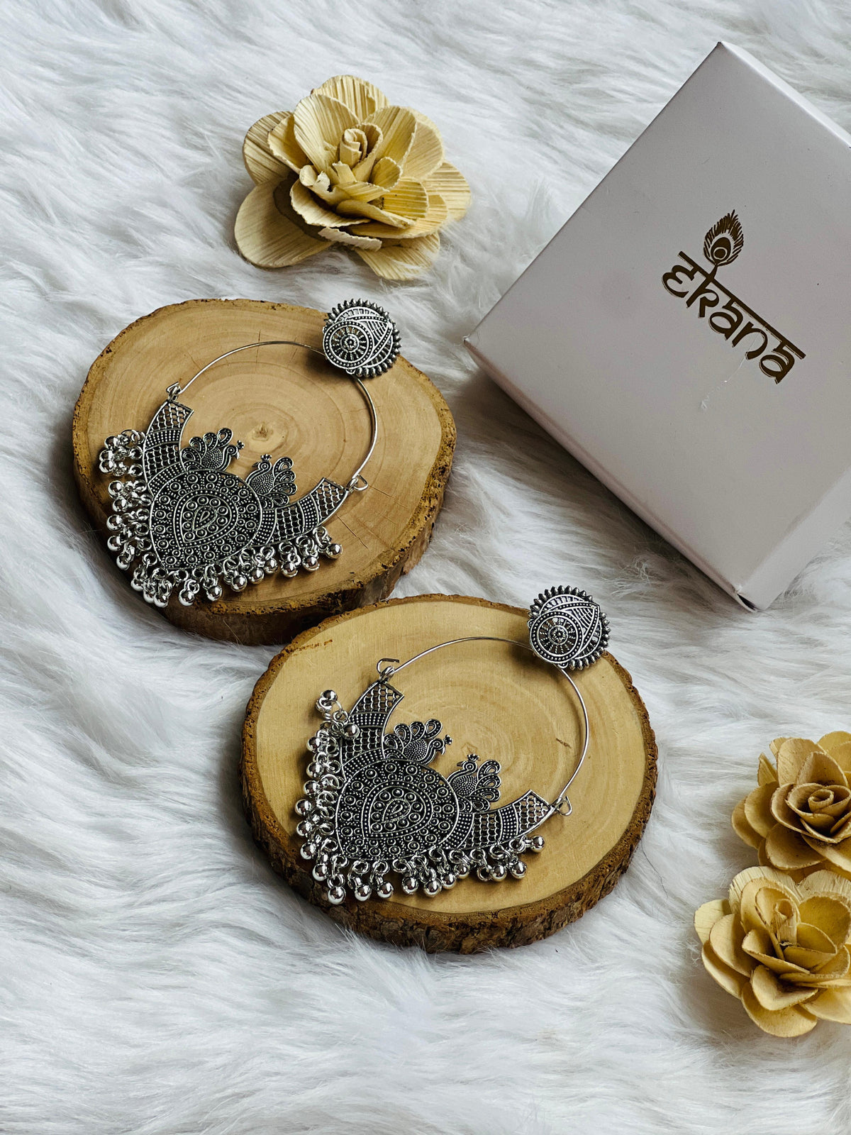Peacock Pride Earrings-jewellery-Ekana Label