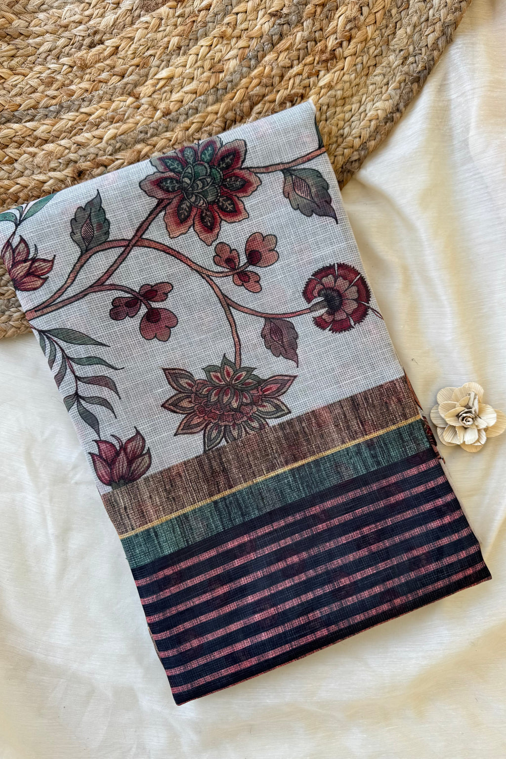Ivory Vines Saree – Ekana Label