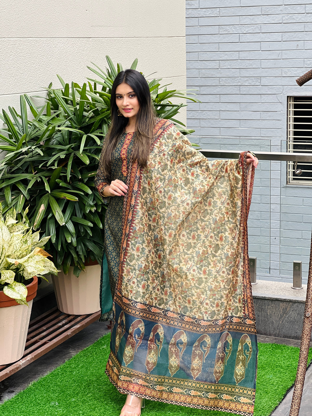 Ruhani Kalamkari Suit-Kurta Set-Ekana Label