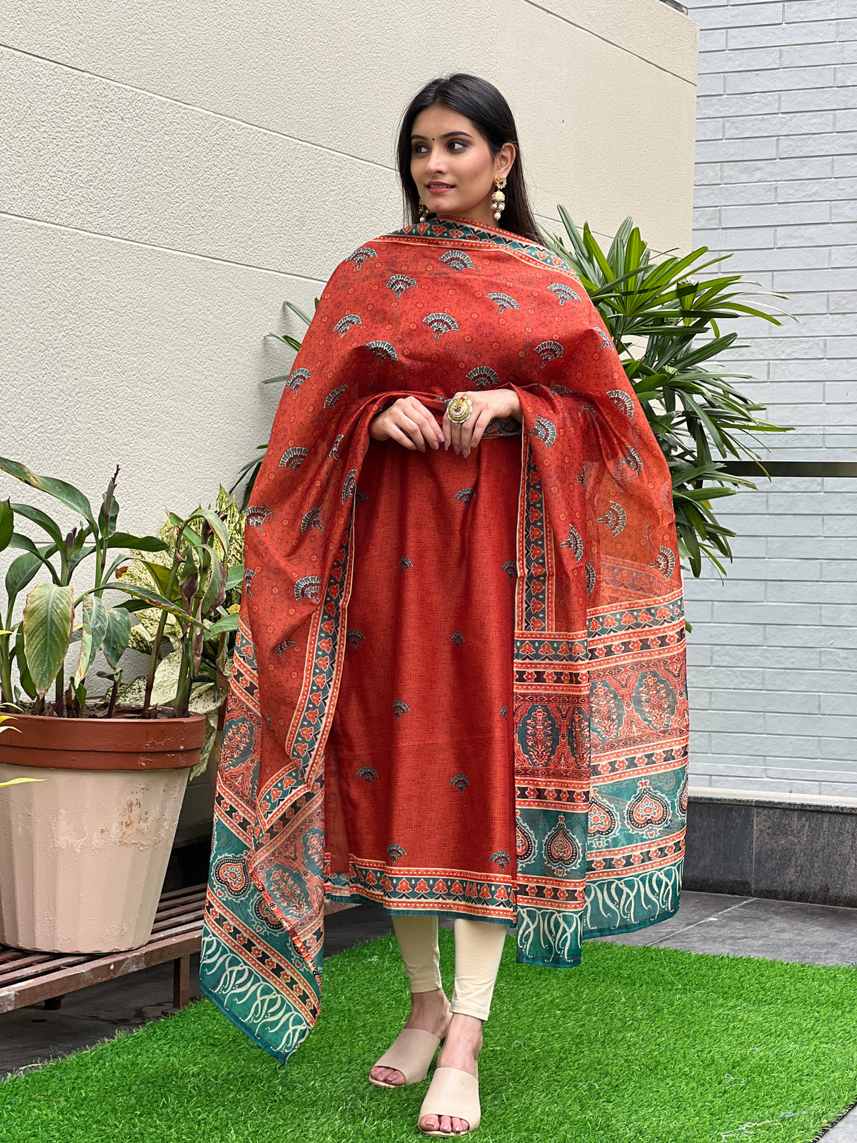 Maira Ajrakh Suit-Kurta Set-Ekana Label
