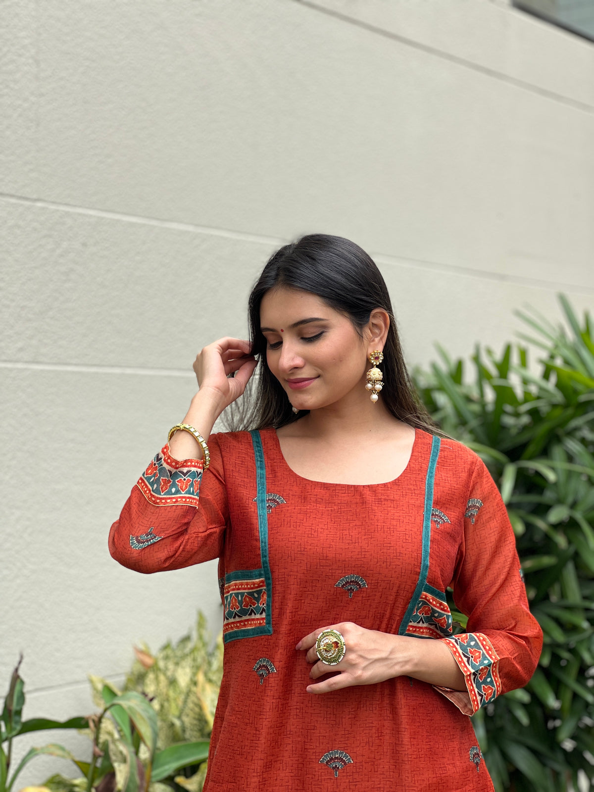 Maira Ajrakh Suit-Kurta Set-Ekana Label