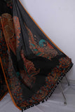 Black Peacock Kalamkari Saree