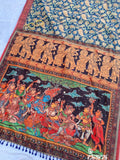 Beautiful Radha Krishna Kalamkari Saree