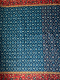 Blazing Blue Ikkat Kalamkari Saree