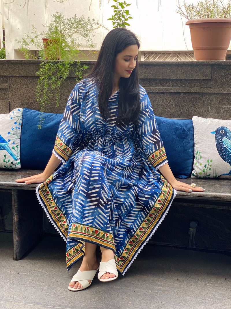 Blue Wing Kaftan-kaftan-Ekana Label