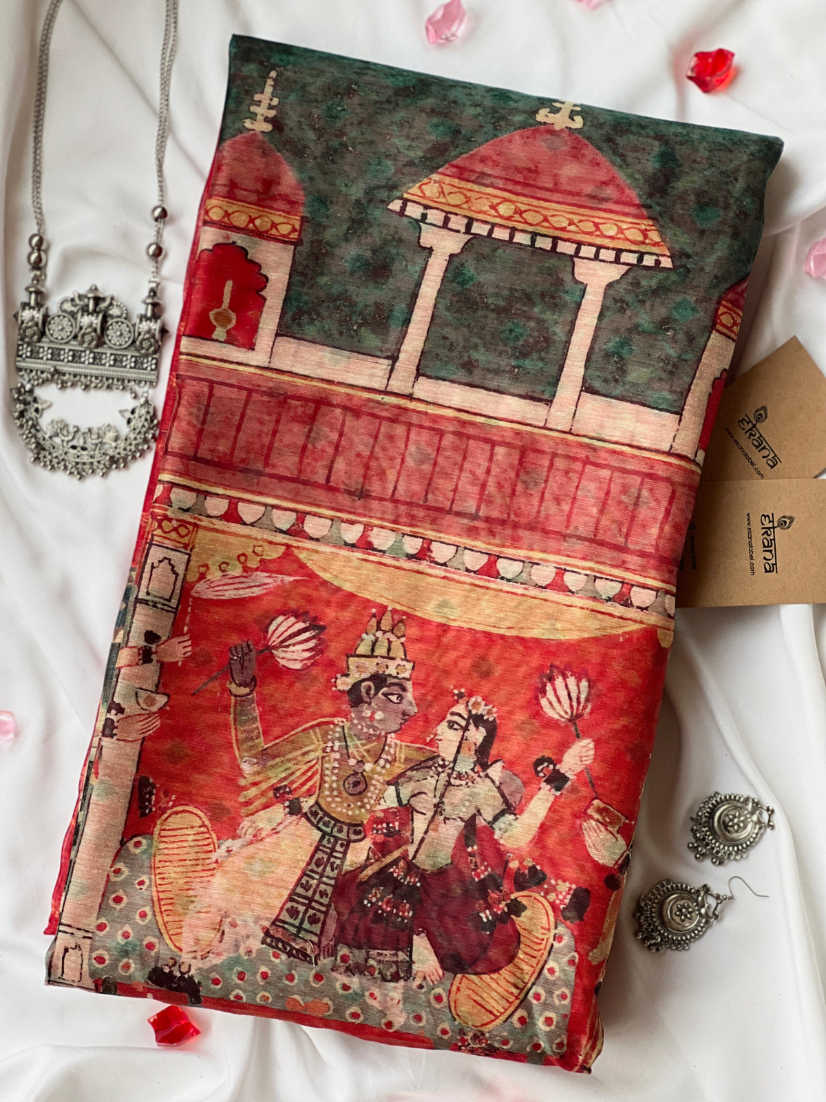 Thaanvi Double Ikkat Saree-Saree-Ekana Label