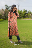 Coral Floral Kurta Set