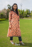 Coral Floral Kurta Set