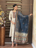 Pearl Blue Kalamkari Dupatta