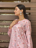 Baby Pink Floral Kurta Set