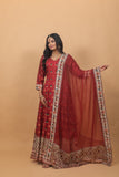 Saachi Red Pichwai Gown