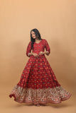 Saachi Red Pichwai Gown
