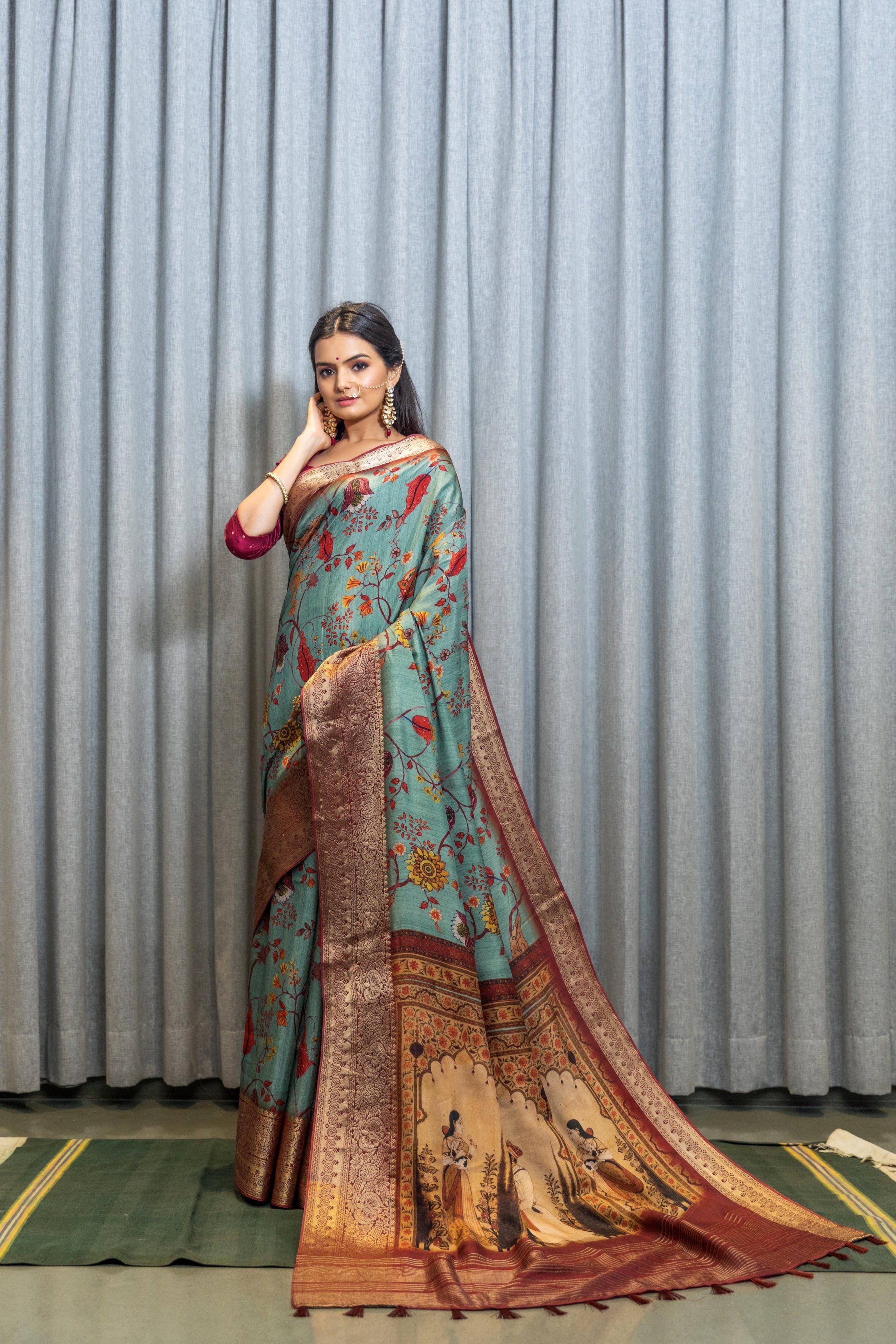 Buy dharmanandan creation Solid/Plain Daily Wear Georgette Maroon Sarees  Online @ Best Price In India | Flipkart.com