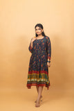 Poppy Blue Kalamkari Dress