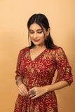 Dadhika Red Patola Dress