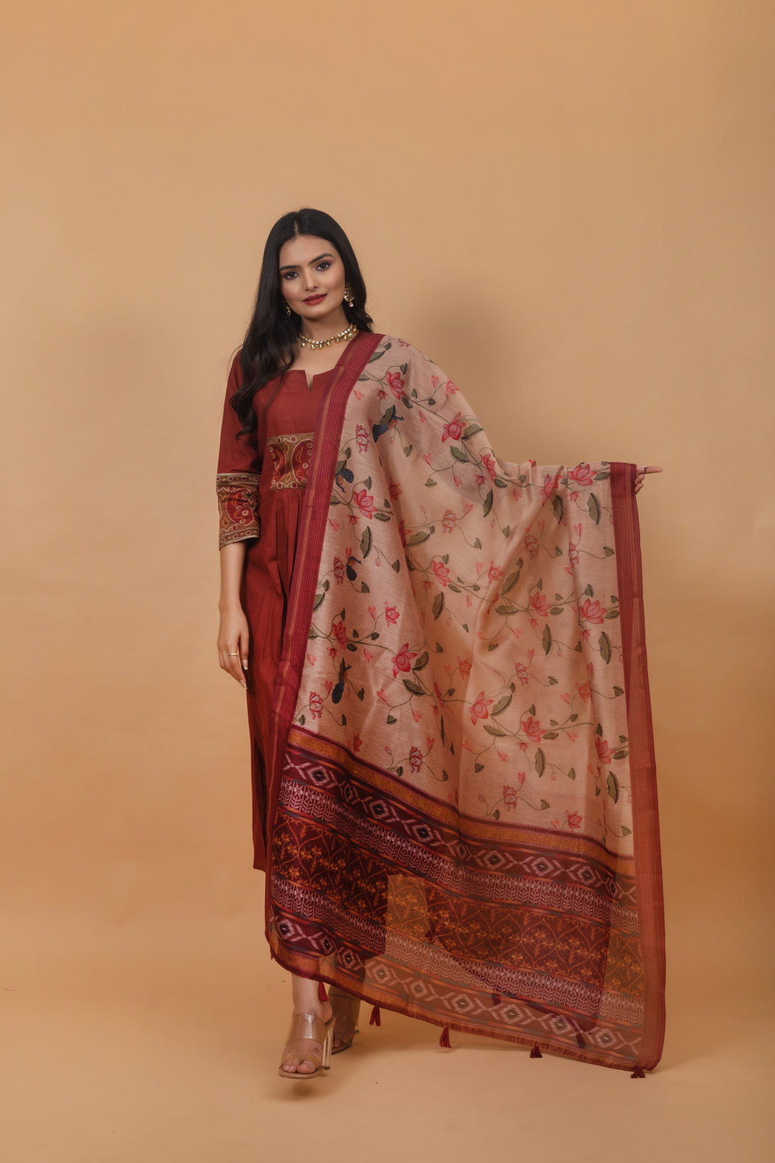 Kumud Pichwai dupatta-Dupatta-Ekana Label