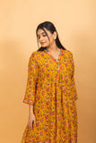 Dahlia Yellow Kalamkari Dress