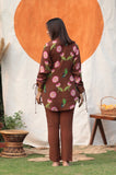 Chocolate Brown Peacock Shirt Co-ord Set