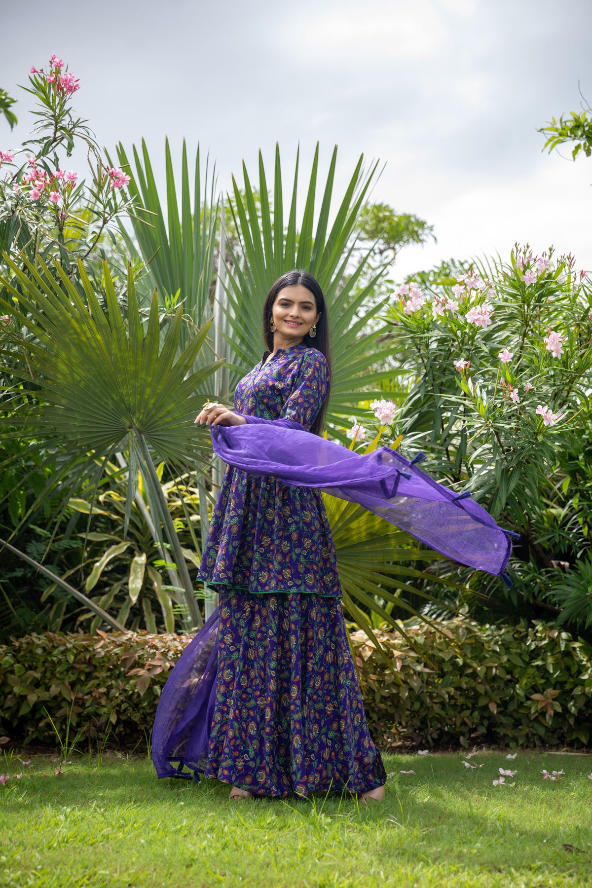 Purple Aaisha Suit Set-Clothing-Ekana Label