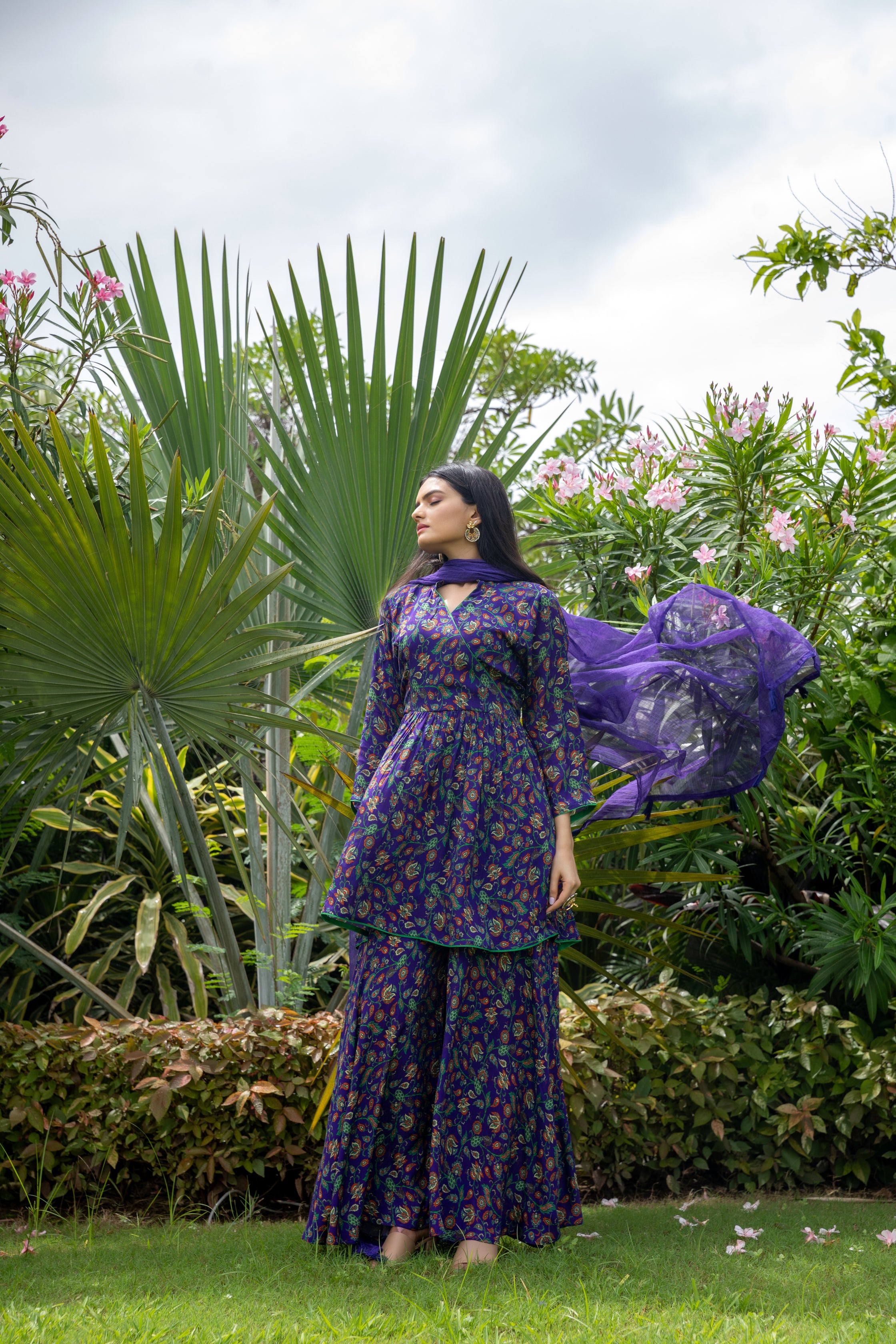 Purple Aaisha Suit Set