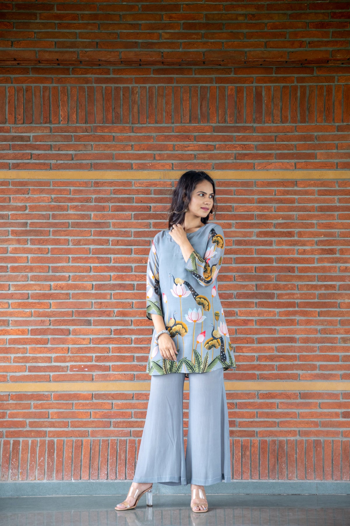 Layla Pichwai Co-ord Set-Clothing-Ekana Label