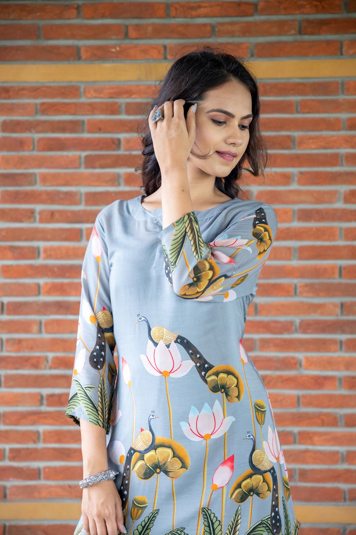 Layla Pichwai Co-ord Set-Clothing-Ekana Label