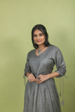 Idika Phad Painting Grey Suit Set